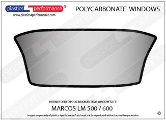 MARCOS - LM 500 / 600 - Lexan Polycarbonate rear screen