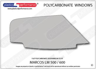 MARCOS - LM 500 / 600 - Lexan Polycarbonate right front door window