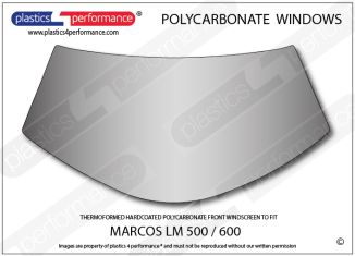 MARCOS - LM 500 / 600 - Hardcoated Lexan Polycarbonate front windscreen