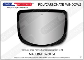 MASERATI - 3200 GT - Lexan Polycarbonate rear screen