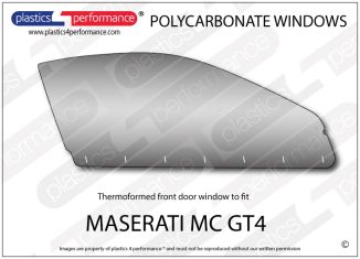 MASERATI - Granturismo MC GT4 - Lexan Polycarbonate right front door window 