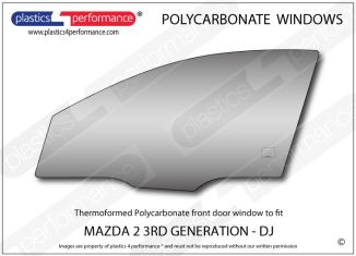 MAZDA - Mazda2 3rd Generation - Lexan Polycarbonate left front door window