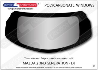 MAZDA - Mazda2 3rd Generation - Lexan Polycarbonate rear screen