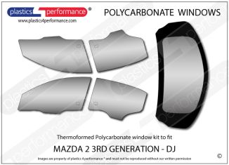 MAZDA - Mazda2 3rd Generation - Lexan Polycarbonate window kit