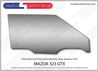 MAZDA - 323 GTX 4WD Hatch - BG8Z - Lexan Polycarbonate right front door window