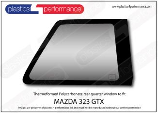 MAZDA - 323 GTX 4WD Hatch - BG8Z - Lexan Polycarbonate right rear quarter window