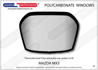 MAZDA - MX-3 - Lexan Polycarbonate rear screen