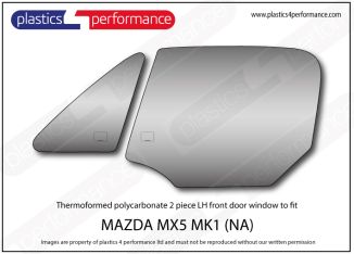 MAZDA - MX5 - NA - Lexan Polycarbonate left front door window