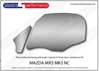 MAZDA - MX5 - NC - Lexan Polycarbonate left front door window