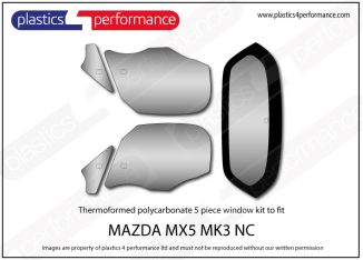 MAZDA - MX5 - NC - Lexan Polycarbonate window kit