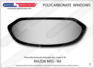 MAZDA - MX5 - NA - Hardtop Lexan Polycarbonate rear screen