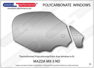 MAZDA - MX5 - ND - Lexan Polycarbonate right front door window
