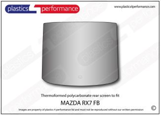 MAZDA - RX7 FB - Lexan Polycarbonate rear screen