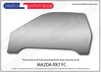 MAZDA - RX7 (FC) - Lexan Polycarbonate left front door window