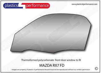 MAZDA - RX7 FD - Lexan Polycarbonate left front door window
