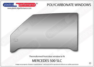 MERCEDES - 500 SLC - Lexan Polycarbonate left front door window