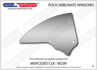 MERCEDES - CLK (W209) - Lexan Polycarbonate right rear quarter window