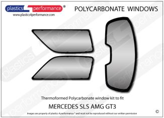MERCEDES - SLS AMG GT3 - Lexan Polycarbonate window kit