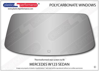 MERCEDES - W123 Sedan - Lexan Polycarbonate rear window