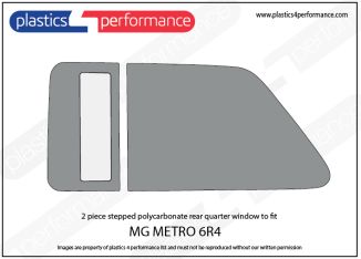 MG METRO 6R4 - Polycarbonate LH rear quarter window