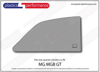 MGB GT Flat polycarbonate rear quarter window