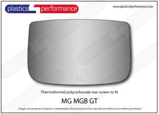 MG - MGB GT - Lexan polycarbonate rear screen
