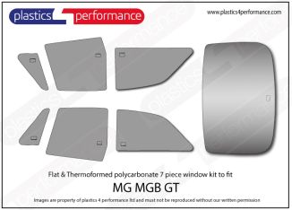 MGB GT Polycarbonate window kit