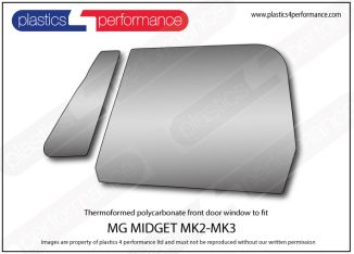 MG - Midget - Lexan Polycarbonate left front door window