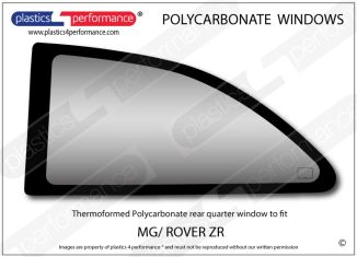 MG Rover - ZR - Lexan Polycarbonate left rear quarter window