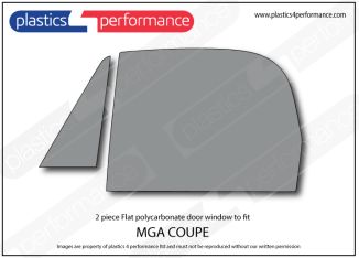 MG - MGA Coupe - Lexan Polycarbonate left front door window