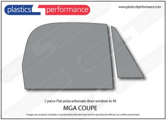 MG - MGA Coupe - Lexan Polycarbonate right front door window