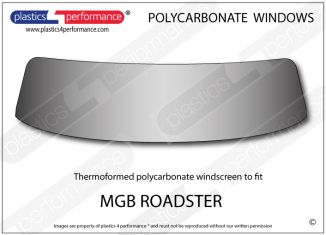 MG - MGB Roadster  - Hardcoated Lexan Polycarbonate windscreen