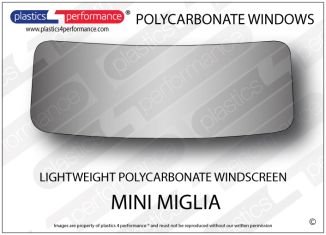 Mini Miglia Lexan Polycarbonate windscreen - Thermoformed