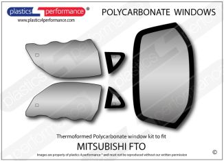 MITSUBISHI - FTO - Lexan Polycarbonate window kit