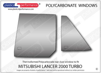 MITSUBISHI - Lancer 2000 Turbo - Lexan Polycarbonate left rear door window