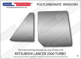 MITSUBISHI - Lancer 2000 Turbo - Lexan Polycarbonate right rear door window