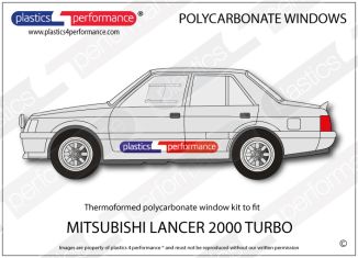 Mitsubishi Lancer 2000 Turbo lexan polycarbonate window kit
