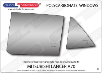 MITSUBISHI - Lancer A70 - Lexan Polycarbonate left rear door window