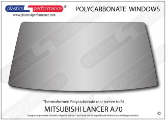 MITSUBISHI - Lancer A70 - Lexan Polycarbonate rear screen