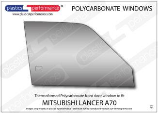MITSUBISHI - Lancer A70 - Lexan Polycarbonate right front door window