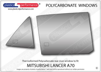MITSUBISHI - Lancer A70 - Lexan Polycarbonate right rear door window