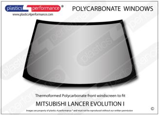 MITSUBISHI - Lancer Evo 1 - Hardcoated Lexan Polycarbonate front windscreen