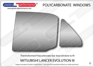 MITSUBISHI - Lancer Evo 3 - Lexan Polycarbonate left rear door window