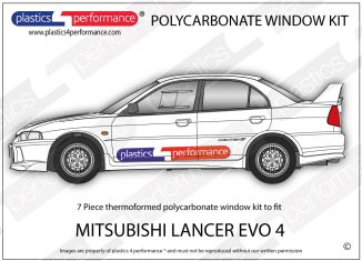 MITSUBISHI - Lancer Evo 4 - Lexan Polycarbonate window kit