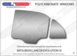 MITSUBISHI - Lancer Evo 6 - Lexan Polycarbonate left rear door window