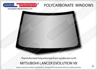 MITSUBISHI - Lancer Evo 7 - Hardcoated Lexan Polycarbonate front windscreen (left hand drive)