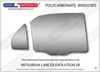 MITSUBISHI - Lancer Evo 7 - Lexan Polycarbonate right rear door window