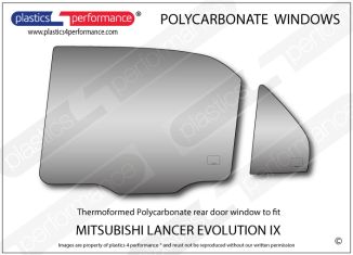 MITSUBISHI - Lancer Evo 9 - Lexan Polycarbonate left rear door window