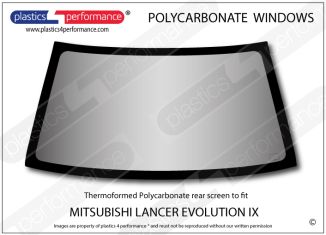 MITSUBISHI - Lancer Evo 9 - Lexan Polycarbonate rear screen