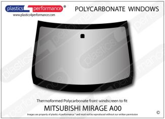 MITSUBISHI - Mirage A00 - Hardcoated Lexan Polycarbonate front windscreen
